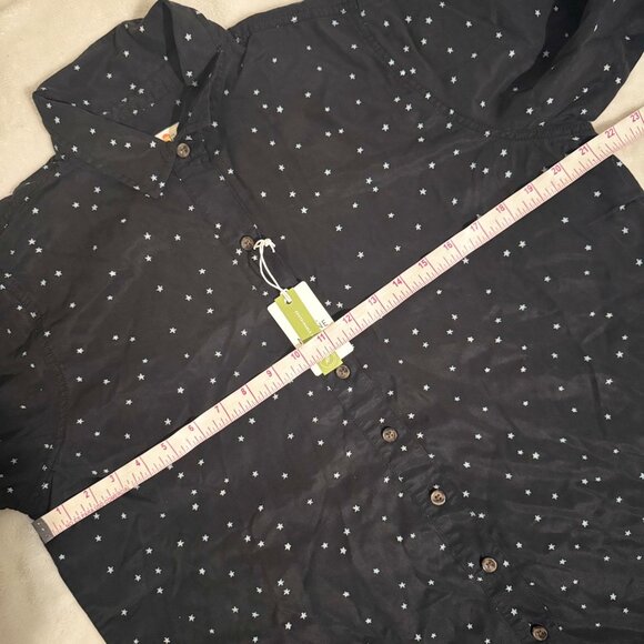 Marine Layer Starry Print Relaxed Fit Long Sleeve Shirt Black Large button down - Picture 7 of 16